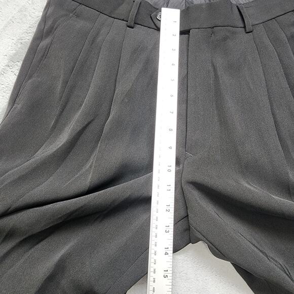 Vittorio St. Angelo Dress Pants Mens 34S SHORT Black Pleated Polyester Office - Picture 6 of 9